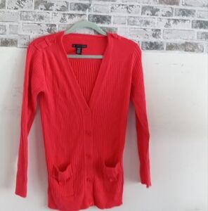 Max Studio Vibrant Red Cardigan Sweater